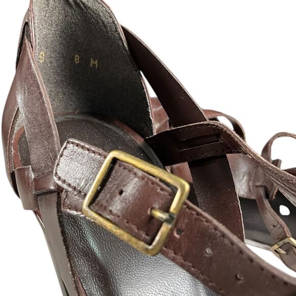 Vintage Stuart Weitzman Brown Leather Heels Women’s Size 8 Made in Spain NWOT - Picture 9 of 14